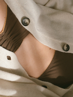 Cotton COCOA BUTTER Bottoms · z wysokim stanem