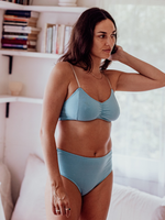 COTTON Cornflower Blue Bottoms · z wysokim stanem