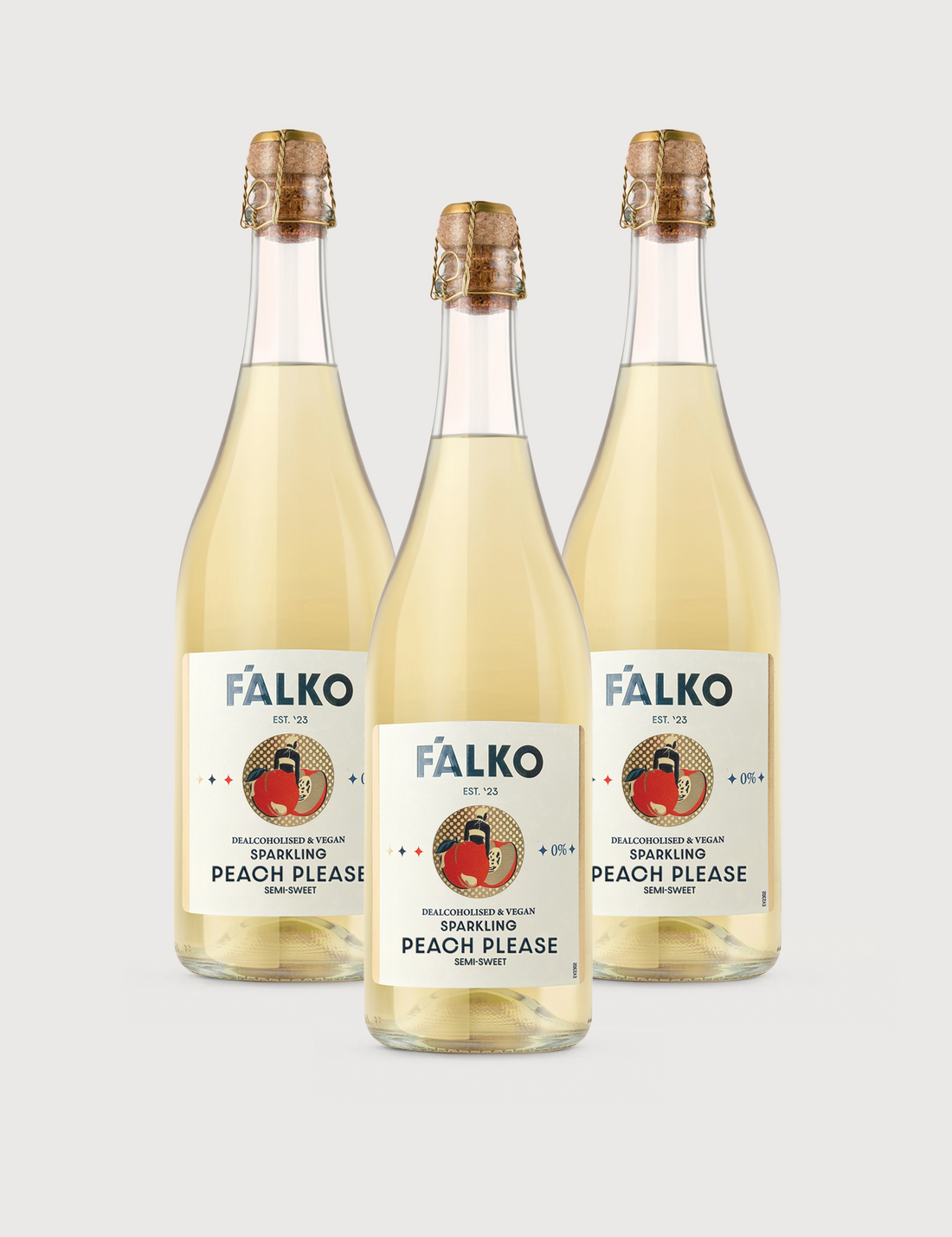 3-PACK F'ALKO Sparkling Peach 0% (750 ml)