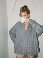 Flannel Check Shirt · blue-grey