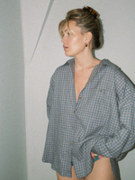 Flannel Check Shirt · blue-grey