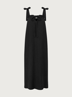Elis Dress · Black Cotton Muslin