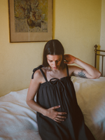 Elis Dress · Black Cotton Muslin