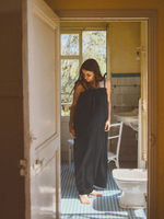 Elis Dress · Black Cotton Muslin