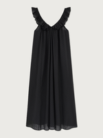 Lusia Midi Dress · soft black plumeti dots