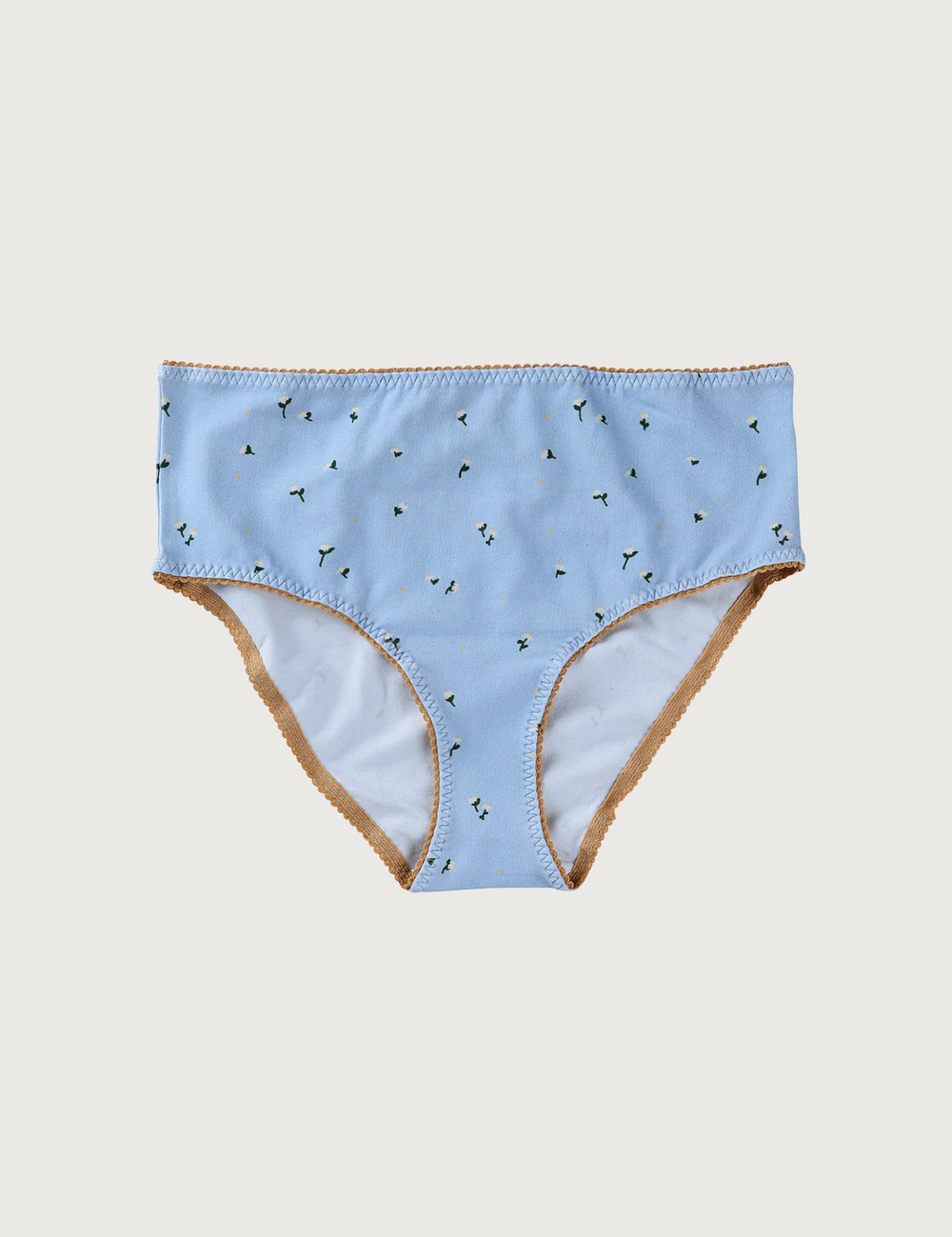 PRINTED COTTON Daisy Bottoms · z wysokim stanem