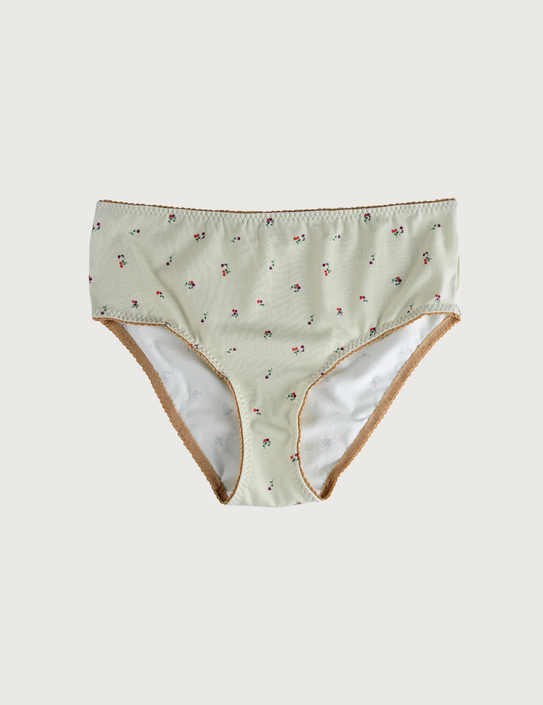 PRINTED COTTON Posy Bottoms · z wysokim stanem