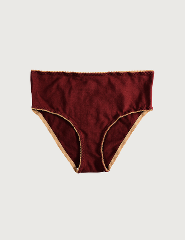 COTTON Mulberry Red Bottoms · z wysokim stanem