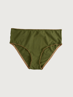 COTTON Olive Green Bottoms · z wysokim stanem