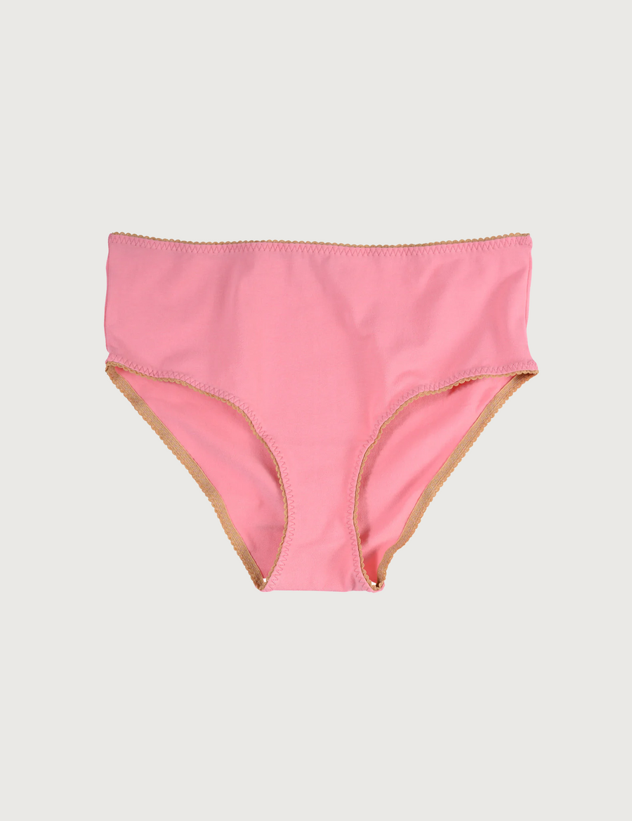 COTTON Peachy Pink Bottoms · z wysokim stanem