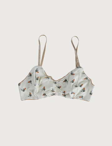 PRINTED COTTON Citrus Bralette