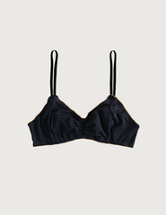 COTTON Black Straps Bralette