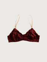 COTTON Mulberry Red Bralette