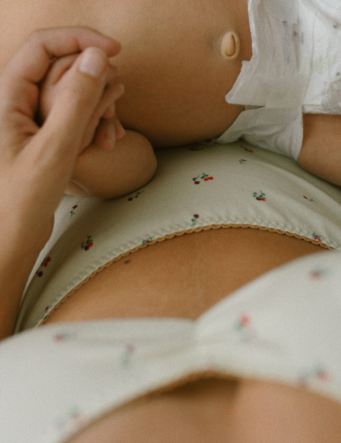 PRINTED COTTON Posy Bottoms · z wysokim stanem