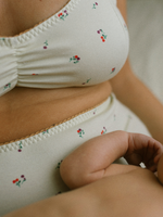 PRINTED COTTON Posy Bottoms · z wysokim stanem