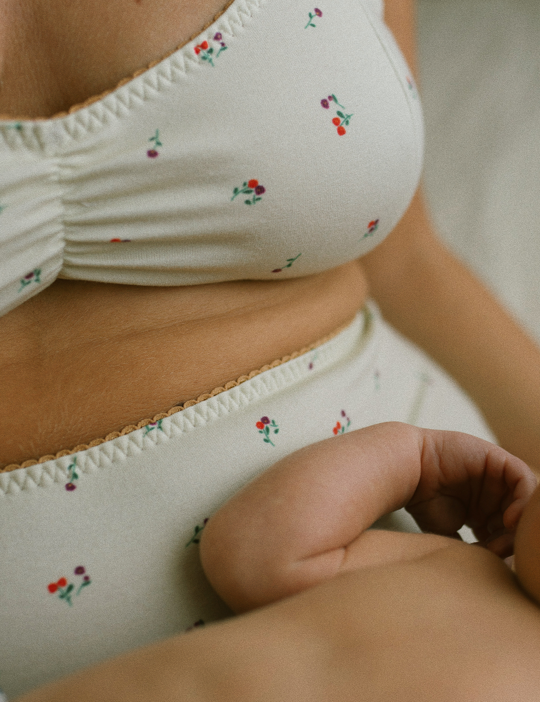 PRINTED COTTON Posy Bralette