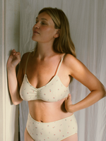 PRINTED COTTON Posy Bottoms · z wysokim stanem