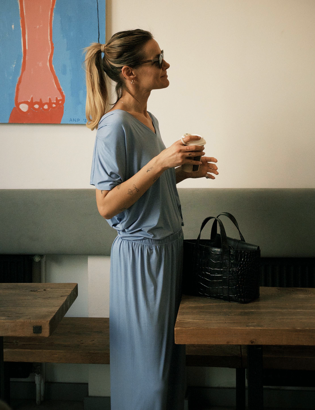 Nursing Tee · stormy blue