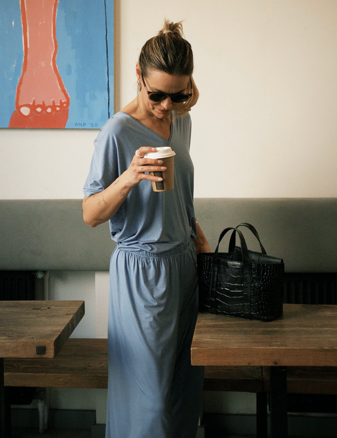 Nursing Tee · stormy blue