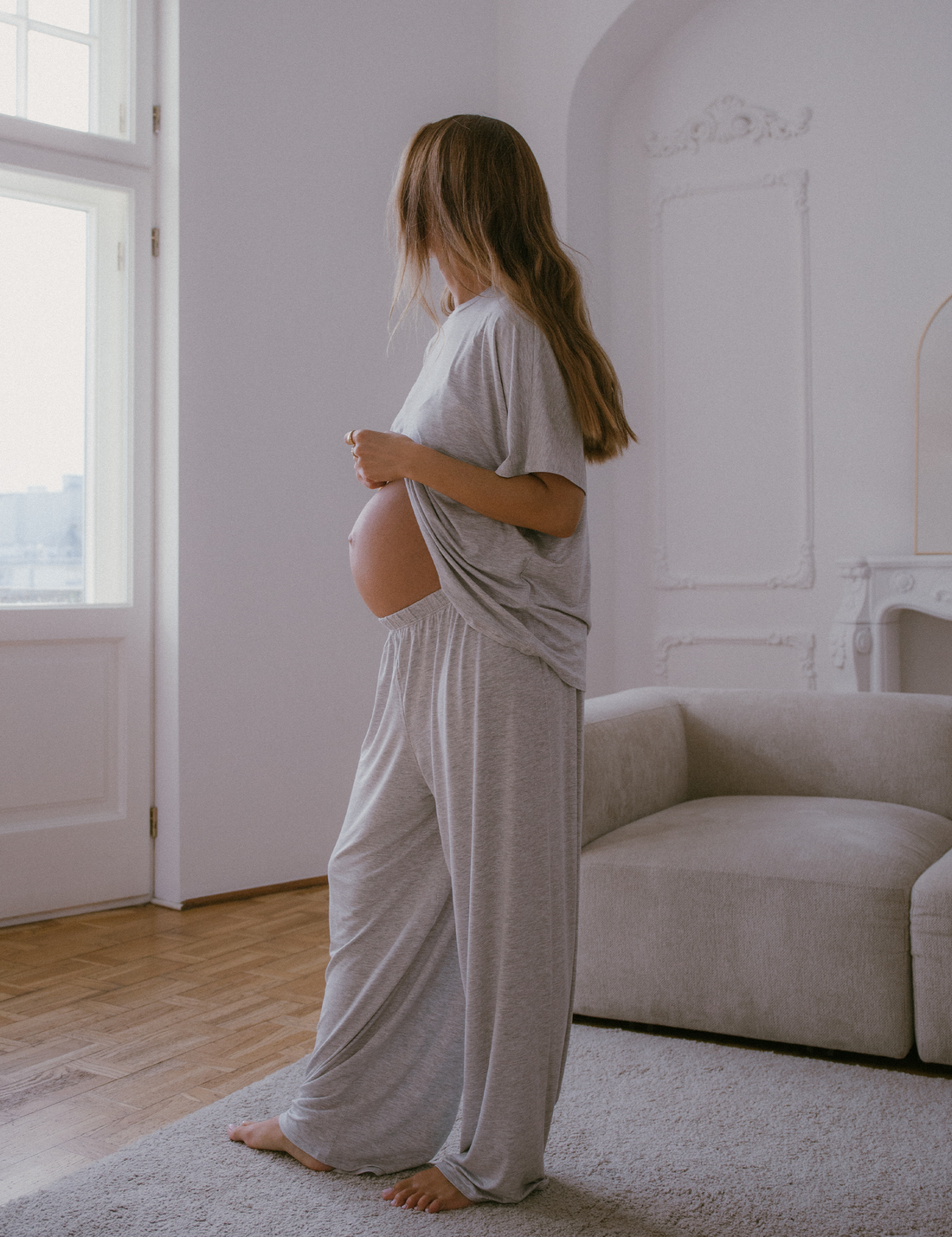 Boyfriend Pants · light grey