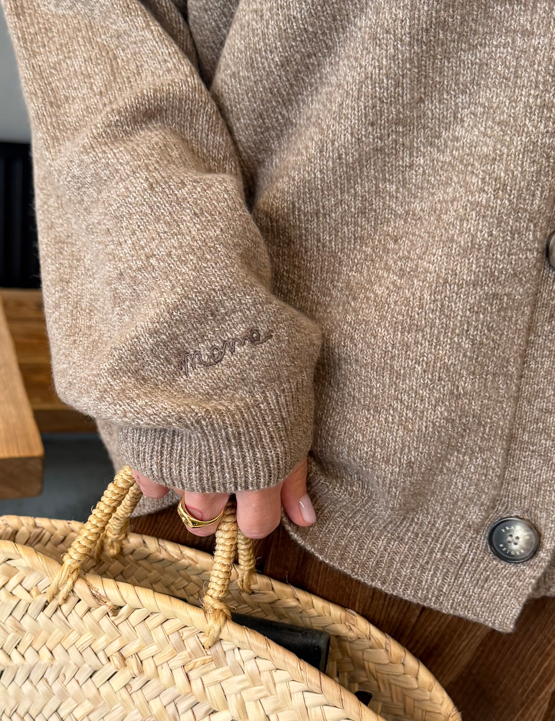 Merino Cardigan · taupe