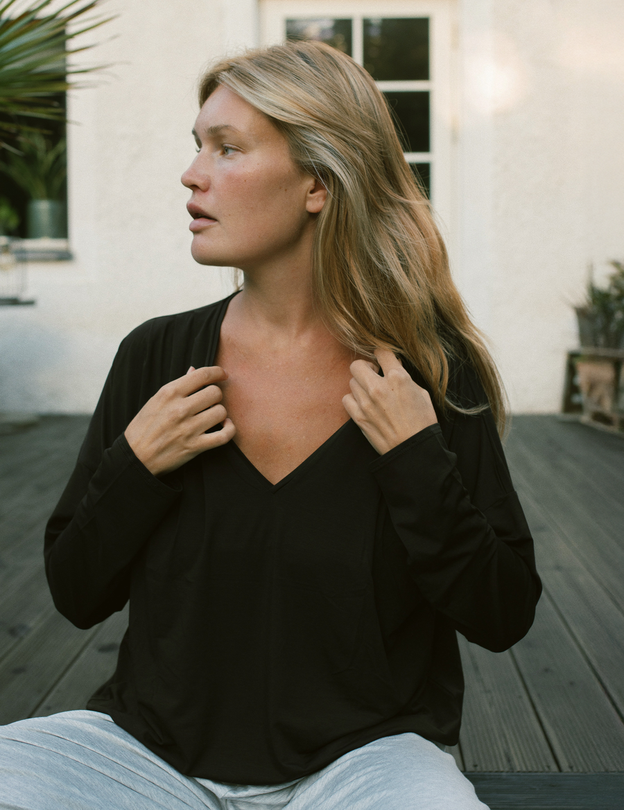 Longsleeve Nursing Top · black