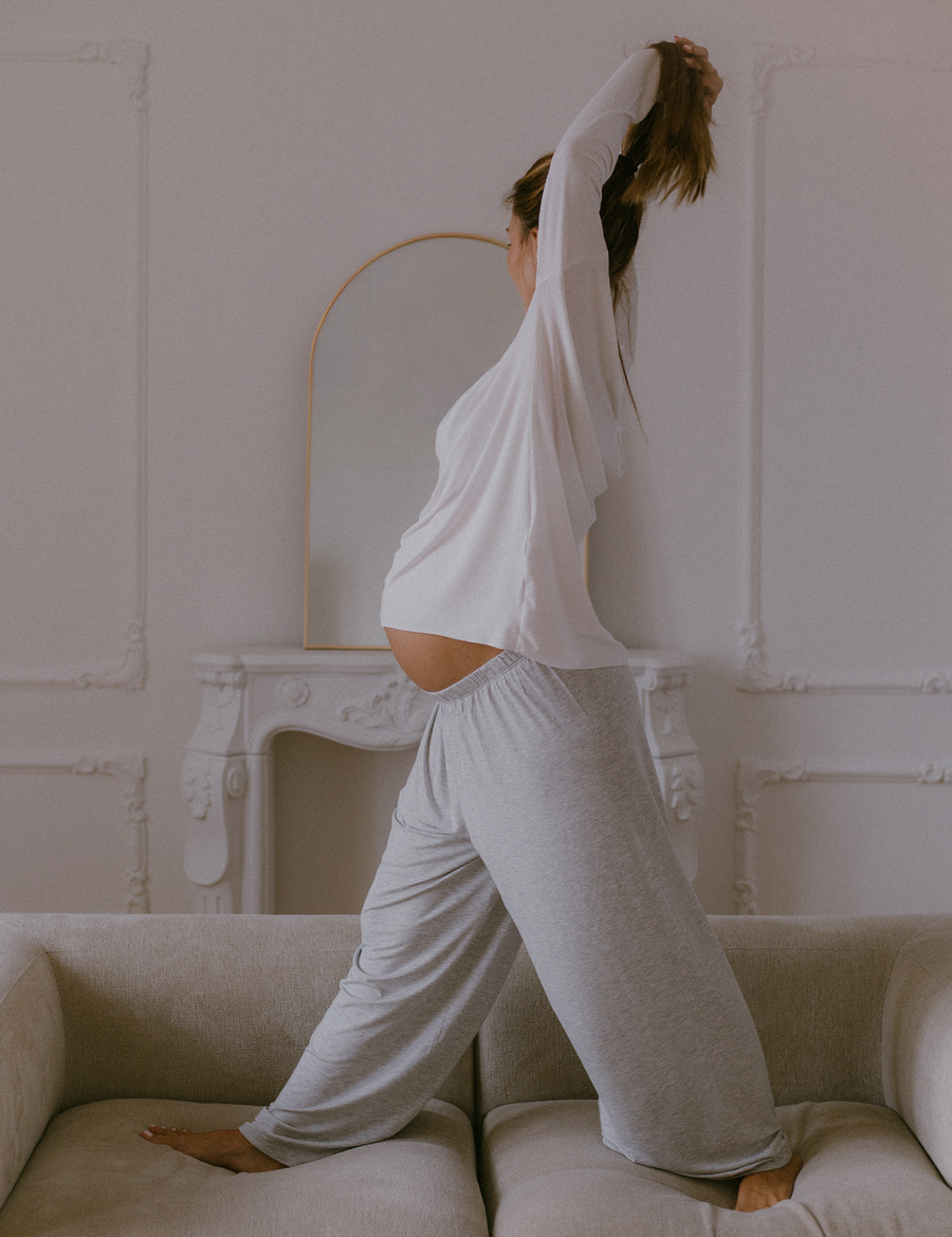 Longsleeve Nursing Top · creamy white