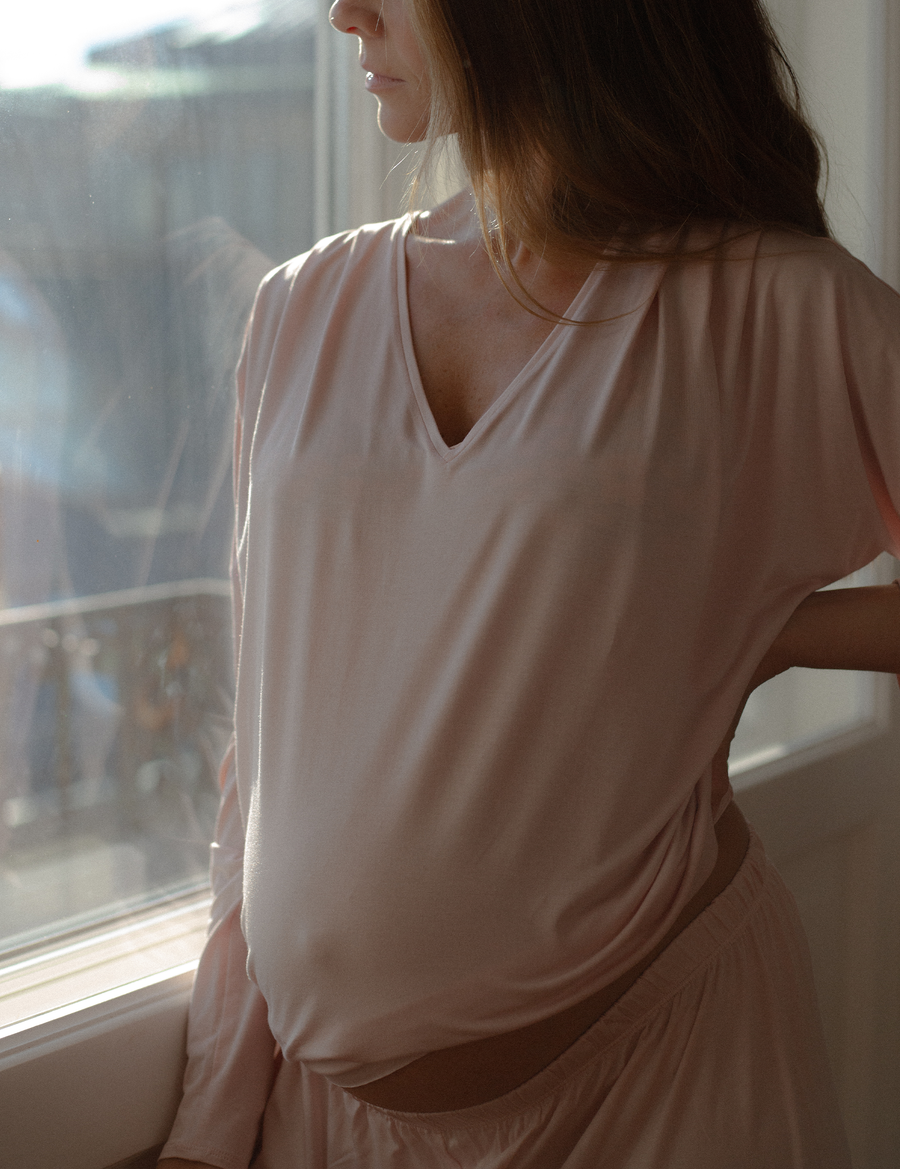 Longsleeve Nursing Top · blush pink