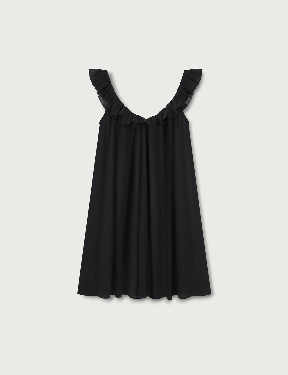Mini Dress · soft black plumeti dots