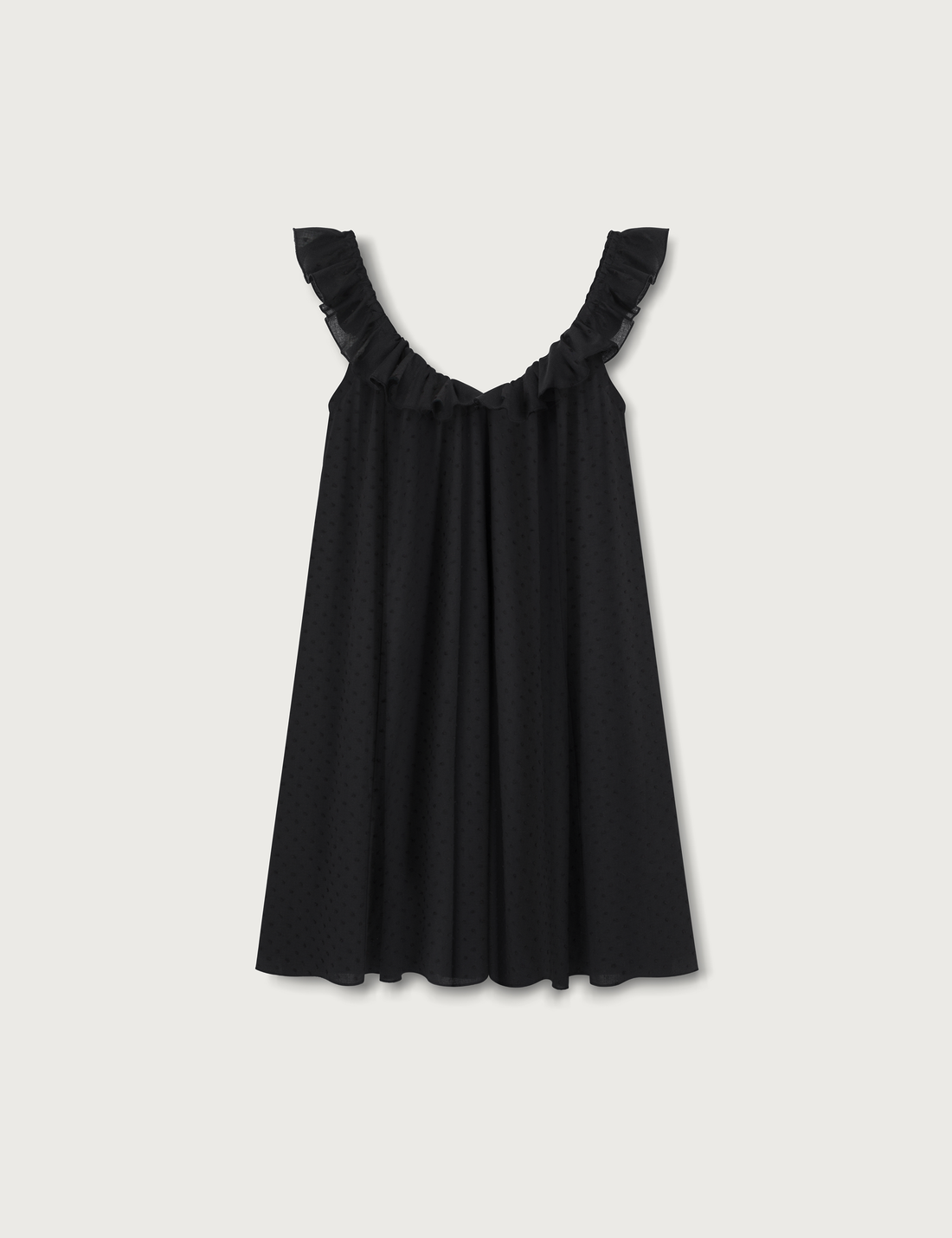 Mini Dress · soft black plumeti dots