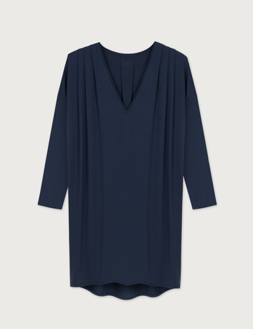 Longsleeve Nursing Dress · navy blue