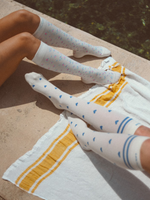 Compression socks · blue hearts