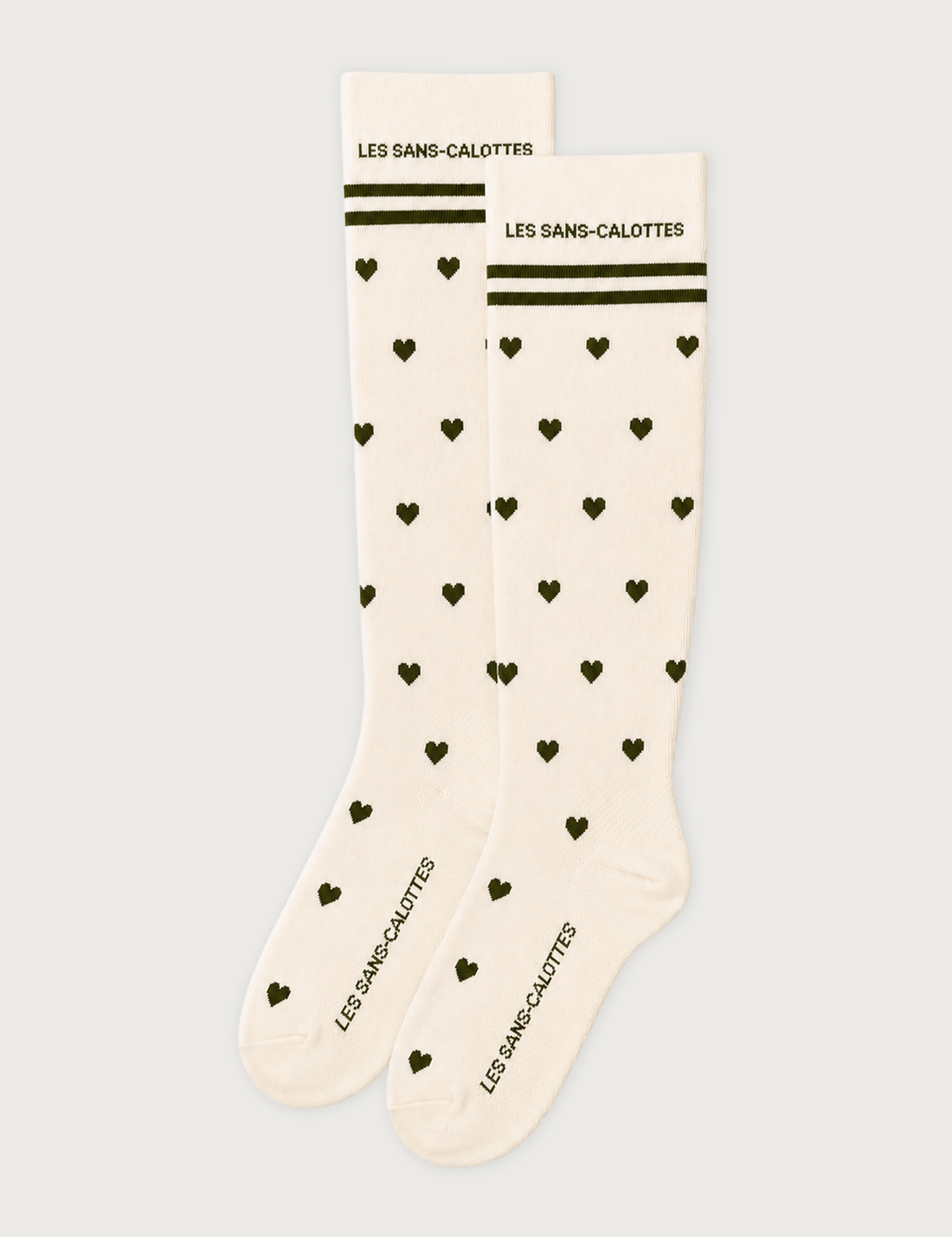 Compression socks · green hearts