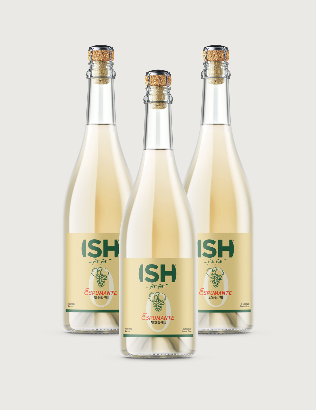 3-PACK Château del ISH Espumante · Spanish Sparkling 0% · 3x750 ml