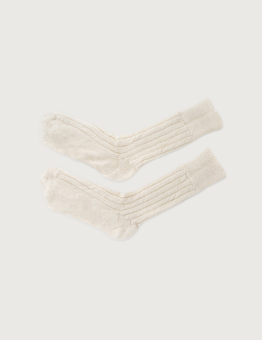Alpaca Bed Socks · creamy white