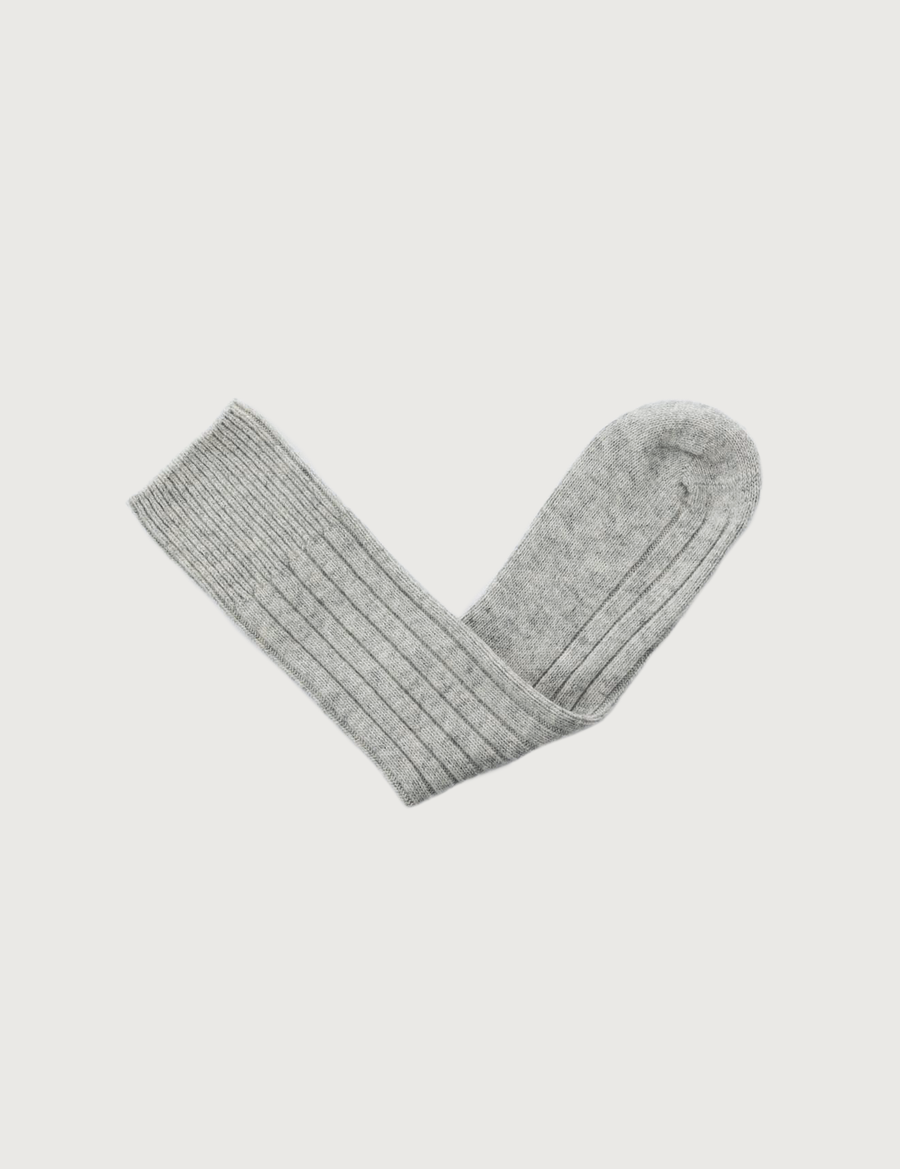 Lambswool Bed Socks · light grey